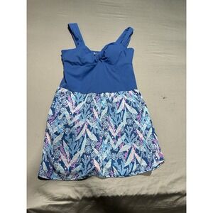 Lilly Pulitzer Luxletic Carys Blue Active Romper L